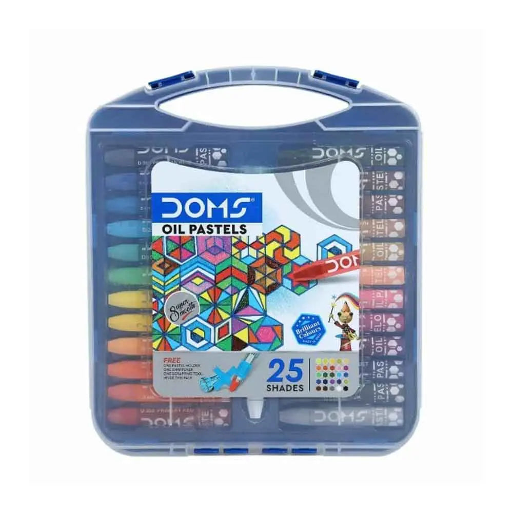 DOMS Non-Toxic Hexagonal Jumbo Oil Pastel Set in Plastic Carry Case Doms